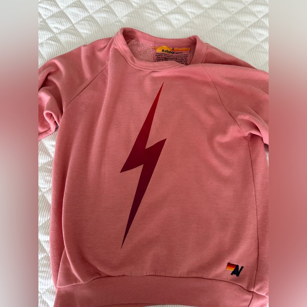 Aviator Nation Pink Bolt Sweatshirt
